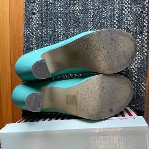 Teal Colored 60s platform high heel worn once